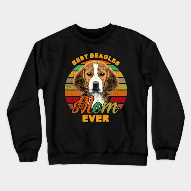 Best Beagles Mom Ever Crewneck Sweatshirt by franzaled